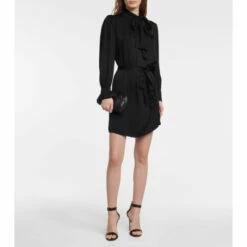 Velvet Evelyn Satin Shirt Mini Dress