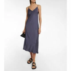 Velvet Satin Slip Dress