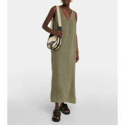 Velvet Acadia Linen Maxi Dress