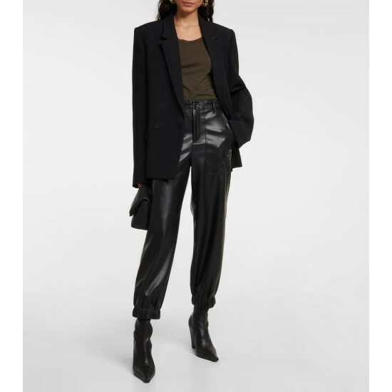Velvet Mid-rise Tapered Faux Leather Pants 3 Velvet Mid-rise Tapered Faux Leather Pants