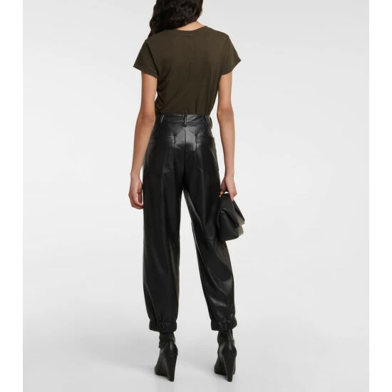 Velvet Mid-rise Tapered Faux Leather Pants 4 Velvet Mid-rise Tapered Faux Leather Pants - Image 2