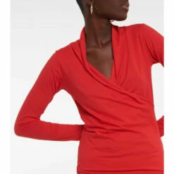 Velvet Meri Draped Cotton-blend Top -Gabriela Hearst Sales unnamed file 218