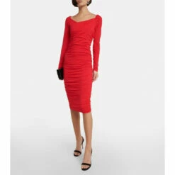 Velvet Gauzy Whisper Jersey Midi Dress