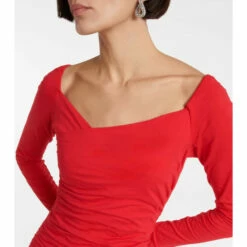 Velvet Gauzy Whisper Jersey Midi Dress -Gabriela Hearst Sales unnamed file 247