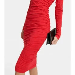 Velvet Gauzy Whisper Jersey Midi Dress -Gabriela Hearst Sales unnamed file 248