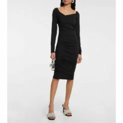 Velvet Tori Cotton-blend Jersey Midi Dress