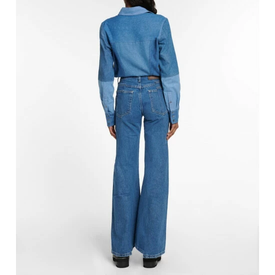 Gabriela Hearst Foster Patchwork Flared Jeans 4 Gabriela Hearst Foster Patchwork Flared Jeans - Image 2