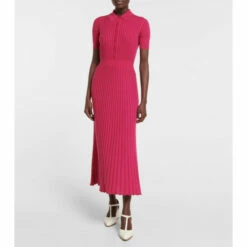 Gabriela Hearst Amor Cashmere And Silk Midi Dress