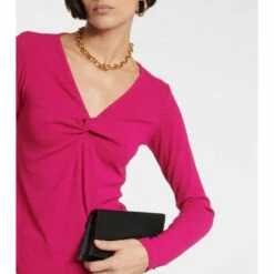 Velvet Twist-detail Top 7 Velvet Twist-detail Top -Gabriela Hearst Sales unnamed file 342