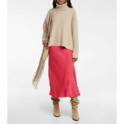 Velvet Aubree Satin Midi Skirt