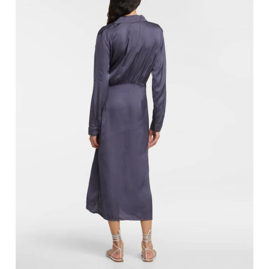 Velvet Wrap Satin Maxi Dress 4 Velvet Wrap Satin Maxi Dress - Image 2