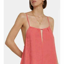 Velvet Dora Linen Minidress -Gabriela Hearst Sales unnamed file 579