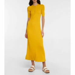 Gabriela Hearst Johanna Ribbed-knit Maxi Dress