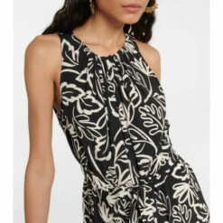 Velvet Printed Crêpe Midi Dress -Gabriela Hearst Sales unnamed file 6