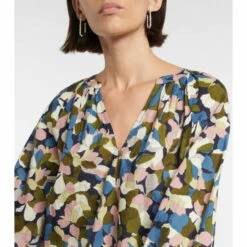 Velvet Printed Cotton Blouse -Gabriela Hearst Sales unnamed file 653