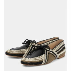 Gabriela Hearst Hays Leather-paneled Crocheted Loafers -Gabriela Hearst Sales unnamed file 66
