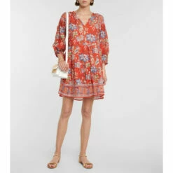 Velvet Lilah Printed Cotton Minidress