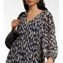 Velvet Kendra Printed Georgette Midi Dress -Gabriela Hearst Sales unnamed file 67