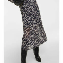 Velvet Kendra Printed Georgette Midi Dress -Gabriela Hearst Sales unnamed file 69