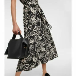 Velvet Printed Crêpe Midi Dress -Gabriela Hearst Sales unnamed file 7