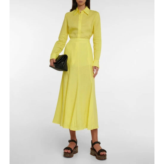 Gabriela Hearst Tate Linen Midi Skirt 3 Gabriela Hearst Tate Linen Midi Skirt