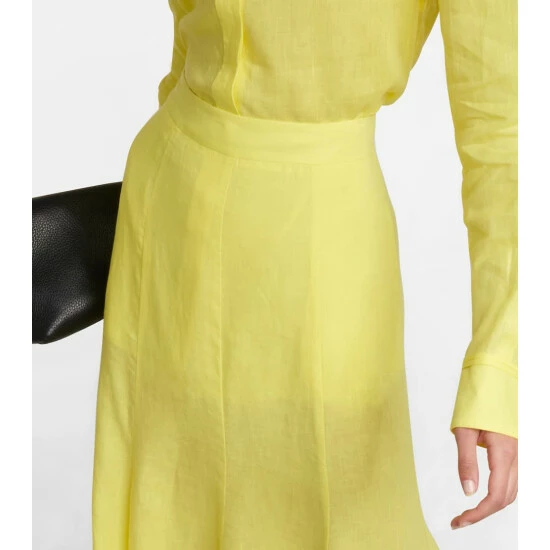 Gabriela Hearst Tate Linen Midi Skirt 5 Gabriela Hearst Tate Linen Midi Skirt - Image 3