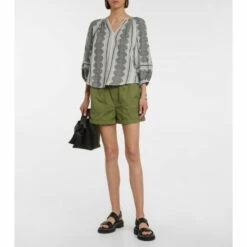 Velvet Tenley Mid-rise Cotton Shorts