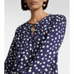 Velvet Marlow Polka-dot Satin Top -Gabriela Hearst Sales unnamed file 774