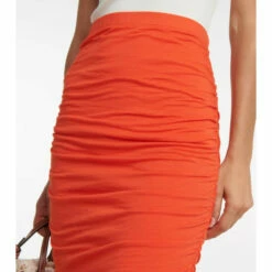 Velvet Lisa Ruched Jersey Midi Skirt -Gabriela Hearst Sales unnamed file 835