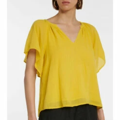 Velvet Ashlyn Cotton Gauze Blouse -Gabriela Hearst Sales unnamed file 842