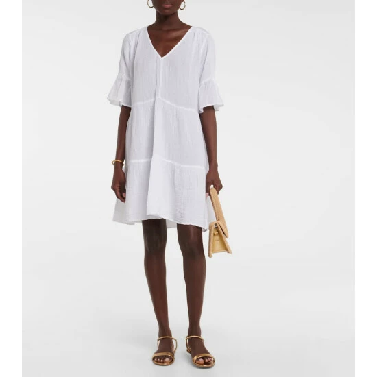 Velvet Brianne Cotton Gauze Tiered Minidress 3 Velvet Brianne Cotton Gauze Tiered Minidress