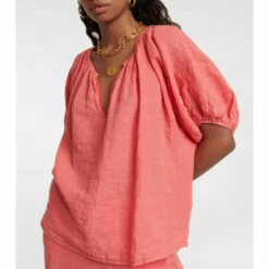 Velvet Janine Linen Blouse -Gabriela Hearst Sales unnamed file 873