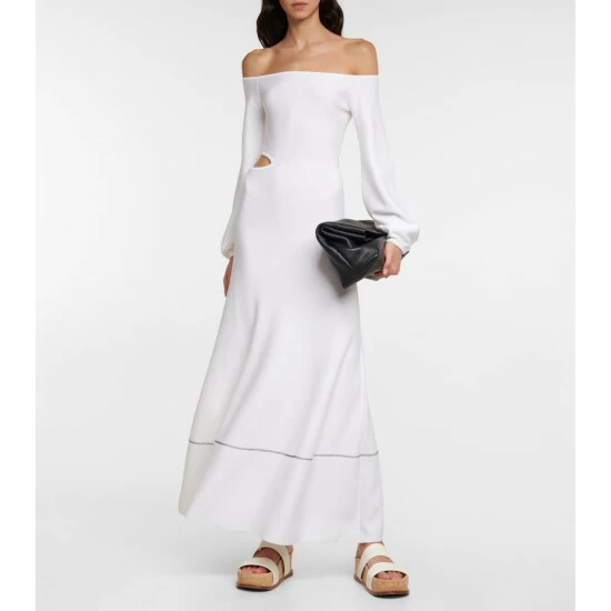 Gabriela Hearst Oskar Off-shoulder Midi Dress 3 Gabriela Hearst Oskar Off-shoulder Midi Dress