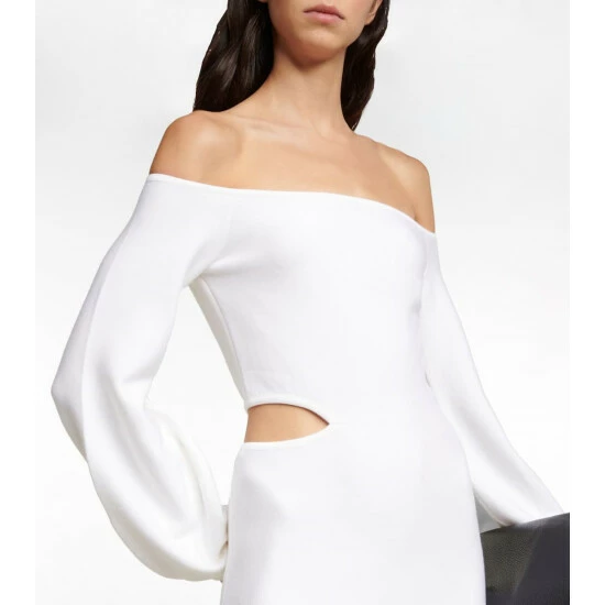 Gabriela Hearst Oskar Off-shoulder Midi Dress 5 Gabriela Hearst Oskar Off-shoulder Midi Dress - Image 3