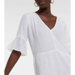 Velvet Brianne Cotton Gauze Tiered Minidress 8 Velvet Brianne Cotton Gauze Tiered Minidress -Gabriela Hearst Sales unnamed file 89