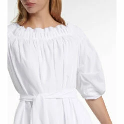 Gabriela Hearst Galetta Off-shoulder Cotton Midi Dress -Gabriela Hearst Sales unnamed file 890