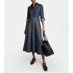 Gabriela Hearst Marley Denim Midi Dress